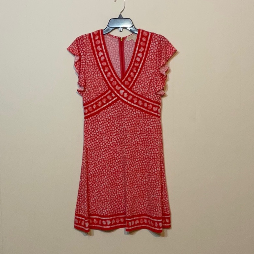 Michael Kors Red Red Floral Summer Dress